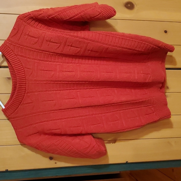 Vintage red anchor sweater blouse - Picture 3 of 5